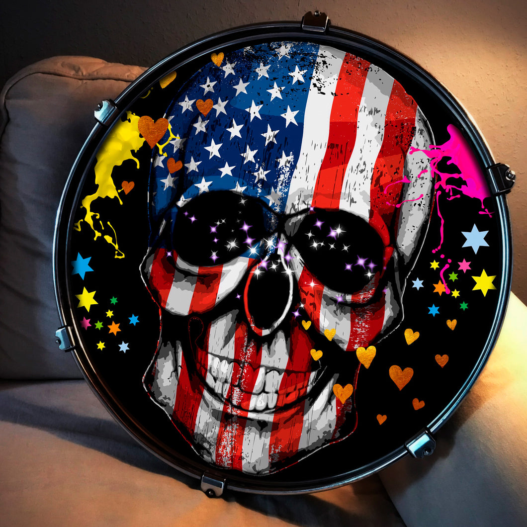 DRUM CANDY ART: US SKULL (by Stefanie Pappe-Stellbrink)