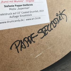 EINZELSTÜCK: SUPERMANN (Drum Candy ART by Stefanie Pappe-Stellbrink)