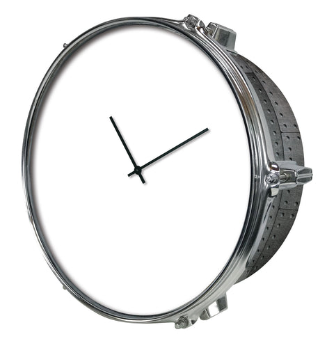DRUM UHR - METALL-OPTIK