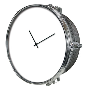 DRUM UHR - METALL-OPTIK