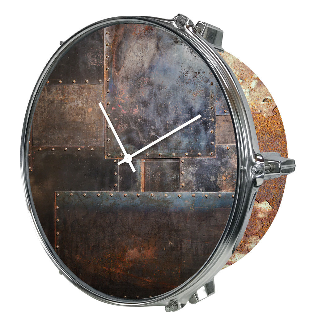 DRUM UHR - METALL (RUSTY)