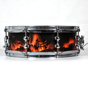 Einzelstück: "Pommerenke" Snare mit Design, 13x5"